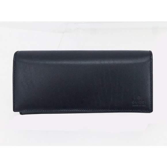 Gucci bifold Navy long leather Wallet Blue - Picture 1 of 3